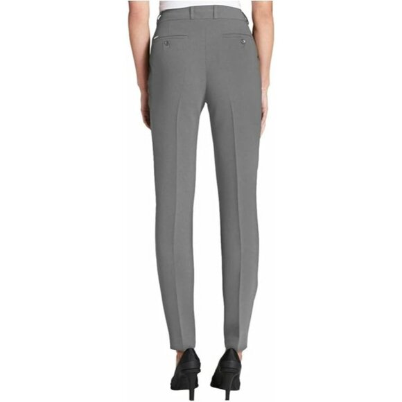 DKNY Women's Dress Pants Fitted Waist Skinny Straight Leg Gray Size 14 - Picture 2 of 3